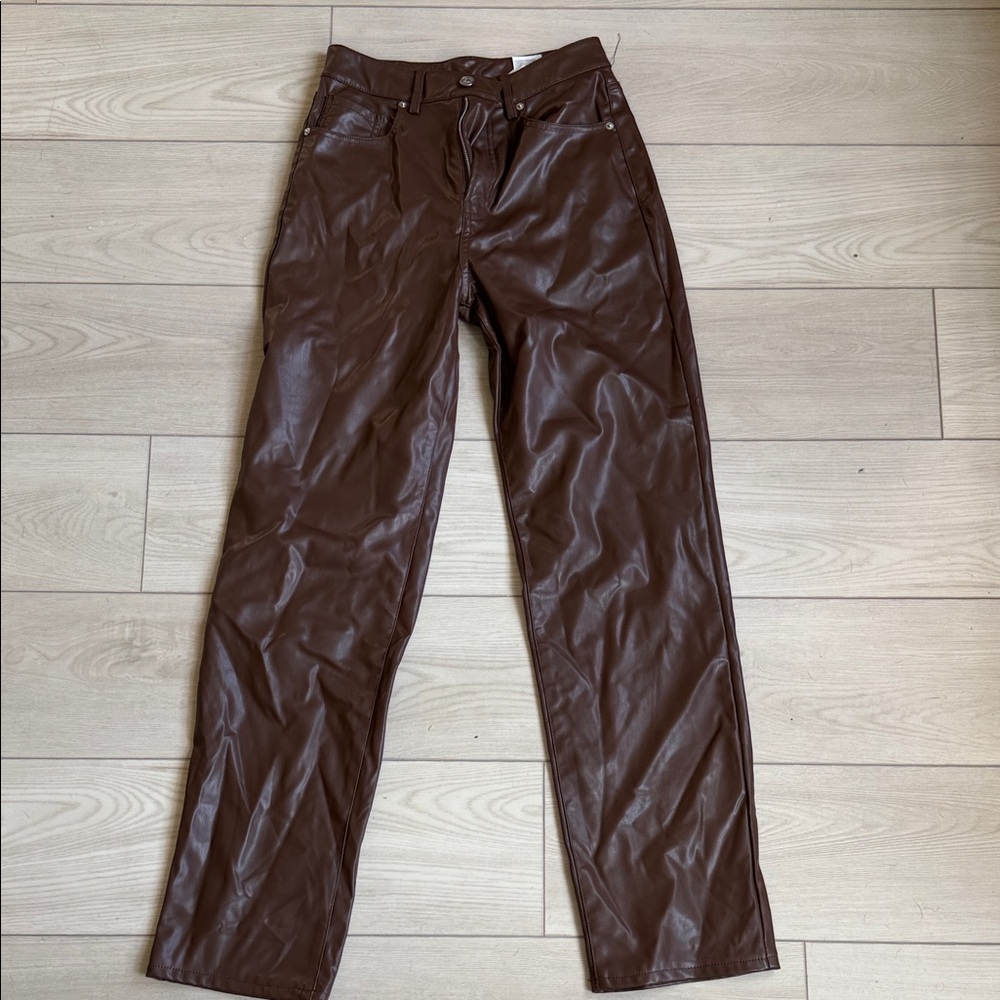 BROWN LEATHER PANTS
